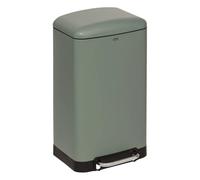 5 five simply smart 5Five - Poubelle de Cuisine Ariane 30L en Métal Vert - Seau Amovible et Poignée Arrière - Fermeture Silencieuse