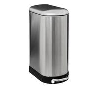 5 five simply smart 5Five - Poubelle de Cuisine Ariane Slim 30L en Métal Inox - Seau Amovible et Poignée Arrière - Fermeture Silencieuse - Poubelle pour Petits Espaces