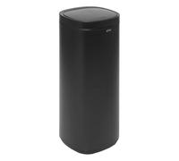 Paris Prix Poubelle de cuisine Ouverture par pression Inox 50 L Maintien couvercle 90° Noir