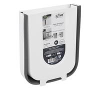 5 five simply smart 5five - poubelle rétractable 8l noir et blanc