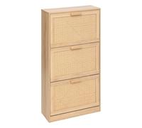 5 five simply smart 5Five - Range Chaussures DRAWY Beige en Panneau de Particule - 18 Paires - 60x24x113cm - Organisation Entrée, Utilisation Quotidienne