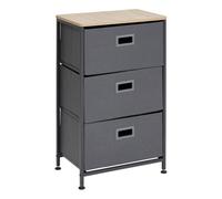 5five Chiffonnier Tissa – Rangement 3 tiroirs Gris foncé
