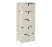 5 five simply smart 5five - Rangement Haut tissa Beige 5 tiroirs