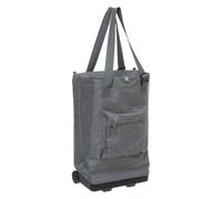 5 five simply smart 5five - Sac de Shopping Pliable 2 roulettes Gris 30L - Poches Zippées - Gain de Place - Rangement Facile et Pratique