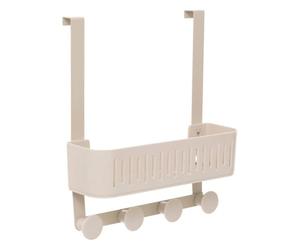 5 five simply smart 5Five - Serviteur de Douche EASYBATH Beige - 30x11,5x33,8cm - Rangement Salle de Bain, Organisateur Douche, Accessoire de Bain Pratique