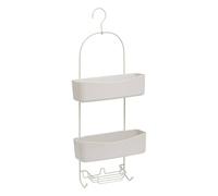 5 five simply smart 5Five - Serviteur de Douche EASYBATH Beige en Acier et Plastique - 27,8x13,2x68,5cm - Rangement Salle de Bain, Organisateur Douche, Accessoire de Bain