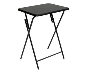 5 five simply smart 5five - Table d'Appoint Pliante Noire - L48 x P38 x H65 cm - Structure en Métal - pour Petit Espace, Balcon, Studio, Salon, Chambre