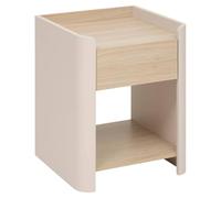 5five Table de chevet Roundy - 1 tiroir, 50 cm, ivoire