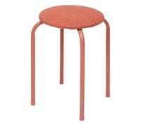 5 five simply smart 5Five - Tabouret Flexy+ Rose en Métal et Tissu Chiné - 38x38x46cm - Assise de Cuisine ou Salon, Mobilier Maison, Siège D’appoint et Décoration