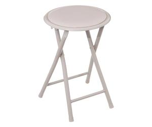 5 five simply smart 5five - Tabouret Pliant d'Appoint Beige - D 30 x H 45 cm, Compact et Léger - pour Maison, Cuisine, Bureau