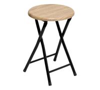 Paris Prix – Tabourets pliants 5five Effet bois naturel