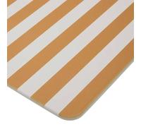 5 five simply smart 5five - Tapis de Bain en Diatomite Rayé Jaune - 60 x 39 cm, Ultra Absorbant, Antidérapant - pour Salle de Bain