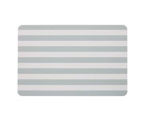 5 five simply smart 5five - Tapis de Bain en Diatomite Rayé - Vert Céladon - 60 x 39 cm, Ultra Absorbant, Antidérapant - pour Salle de Bain