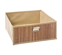 5 five simply smart AC-Déco Panier de Rangement en Bambou - L 31 x l 31 x H 14 cm - Beige
