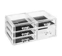 Paris Prix - Boîte à bijoux 5 tiroirs - Polystyrène transparent - 23,8x15,3x10,8 cm