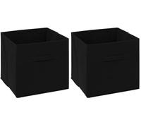 5 five simply smart Boite de Rangement 31 X 31 noir (Lot de 2)