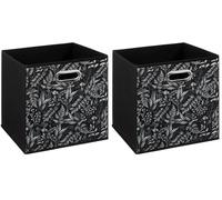 5 five simply smart Boîte Rgmt 31 x 31 botanique (Lot de 2)