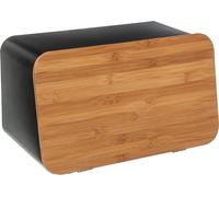 5 five simply smart - Brotkasten und brett "modern color" schwarz 37cm