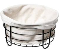 5 five simply smart - Corbeille en acier 25cm beige et noir
