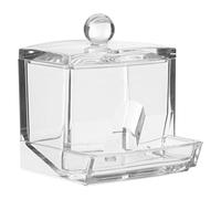 5 five simply smart Distributeur coton tige - 9,3 x 8,1 x 9,9 cm - Polystyrène transparent