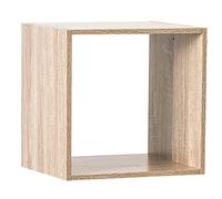 Paris Prix – Étagère cube Mix'N'Modul Effet bois naturel modulable 34,5x32x34,5 cm Beige