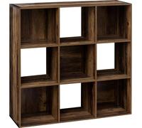 5 five simply smart - Étagère 9 compartiments indus "mix n modul" avec effet bois foncé