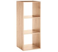 5 five simply smart - Étagère à colonne avec 3 compartiments "mix n modul" effet chêne