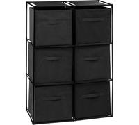 5 five simply smart - Étagère avec 6 compartiments et 6 boîtes de rangement "mix n modul" noir