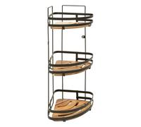 5 five simply smart - Etagère de douche d'angle "blackacia" 3 niveaux en acacia