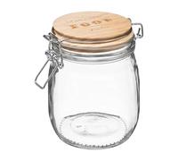 Bocal en verre "wording" 0,75l transparent