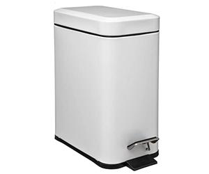 5 five simply smart JJA Poubelle Rectangle 5L Mat Blanc