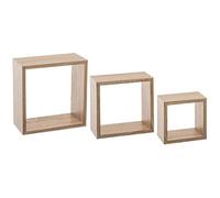 5 five simply smart Lot DE 3 ÉTAGÈRES MURALES Cube Chene (: L.15xP.9xH.15cm L.20xP.9xH.20cm L.25xP.9xH.25cm)