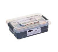 5five Boîte de rangement Samba – plastique compartimentée 1,5 L Gris