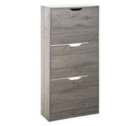 5 five simply smart Meuble Range-Chaussures 3 tiroirs Effet chêne Gris