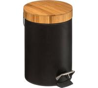 5 five simply smart - Mülleimer mit bambusdeckel 3l "naturéo" schwarz