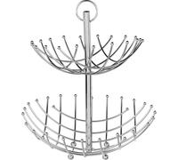 5 Five Simply Smart Obst-Etagere 2-Stöckig, Obstständer, Obstkorb, Metall, Silberfarben, 40 cm, 111526
