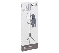 5 five simply smart Porte-manteaux 8 crochets métal Noir