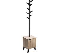 5 five simply smart Porte-manteaux effet chêne naturel Noir Ceda