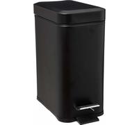 5 five simply smart - Poubelle rectangulaire soft close inox 5l noir