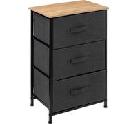 5 five simply smart - Rangement avec 3 tiroirs gris foncé "tissa
