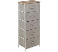 5 five simply smart - rangement haut 5 tiroirs gris clair "tissa