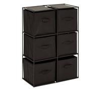 5five Étagère de rangement – 6 compartiments – avec 6 boîtes incluses