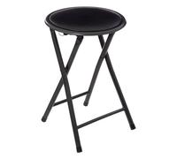 5 five simply smart Tabouret Atmosphera Pliable Noir 30 x 30 x 45 cm