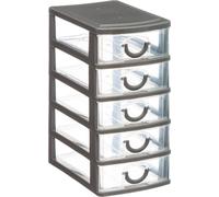 5 five simply smart - Tour de rangement en plastique 5 tiroirs petit modèle