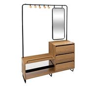 5 five simply smart Vestiaire penderie Bois 3 tiroirs Miroir Filo