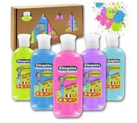5 Flacons De Gels Pailletés - Couleurs Néon - 100ml - Cléopâtre