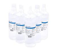 5 flacons de solution saline NaCl 0,9 % 500 ml chlorure de sodium