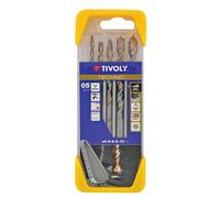 Tivoly Coffret forets béton haute performance – 5 forets gradués SLR Ø 4, 5, 6, 8, 10 mm