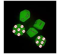 5 Formes Et Contenus Différents des Dés Verts Phosphorescents, Motif Gravé Jouets De Fête Amis Et Famille, Jouets d'humour De Jeu De Décompression, Cadeau Original