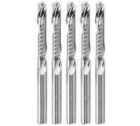 5 fraises à queue hélicoïdale à une seule cannelure, ensemble de fraises à queue droite, fraise en acier au tungstène 3,175 x 2 x 17 x 38 mm pour le bois, le plastique et l’alumini